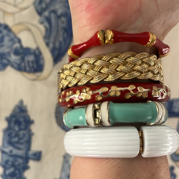 •VINTAGE LOT/5 VINTAGE HINGED CUFF BRACELET NAPIER MONET• - Picture 6 of 6